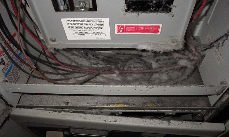 Figure 7.0 MCC Circuit Breaker Panel Before Decontamination